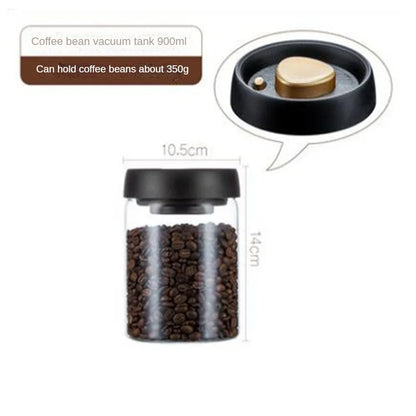 Glass Coffee Bean Storage Jar with Airtight Seal